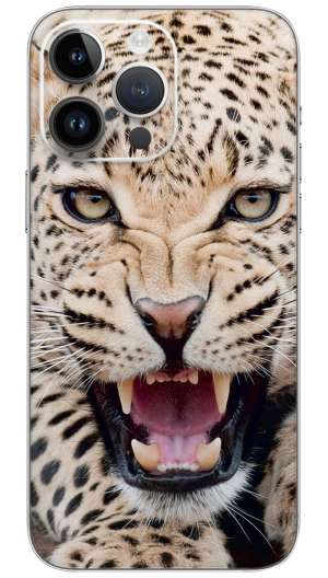 Leopard Cat  Mobile Skin Wrap