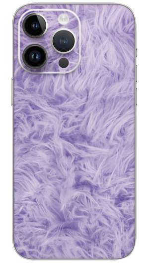 Lilac Purple Fur patern Mobile Skin Wrap