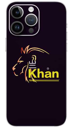 Lion face with khan name Mobile Skin Wrap