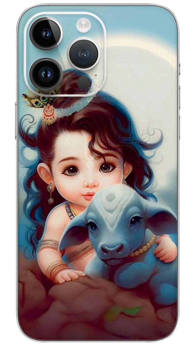 LITTLE SHIV AND NANDI  Mobile Skin Wrap