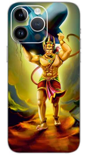 LORD HANUMANJI WITH SHIVLING  Mobile Skin Wrap