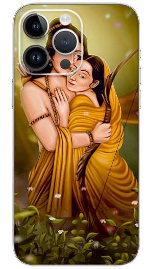 LORD RAMA WITH MA SITA  Mobile Skin Wrap