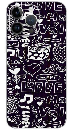 Love happiness pattern Mobile Skin Wrap