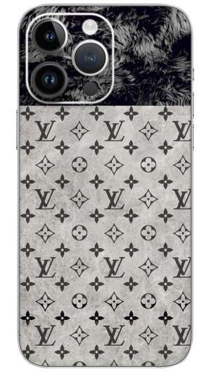 Luxurious Louis Vuitton Black Fur  Mobile Skin Wrap