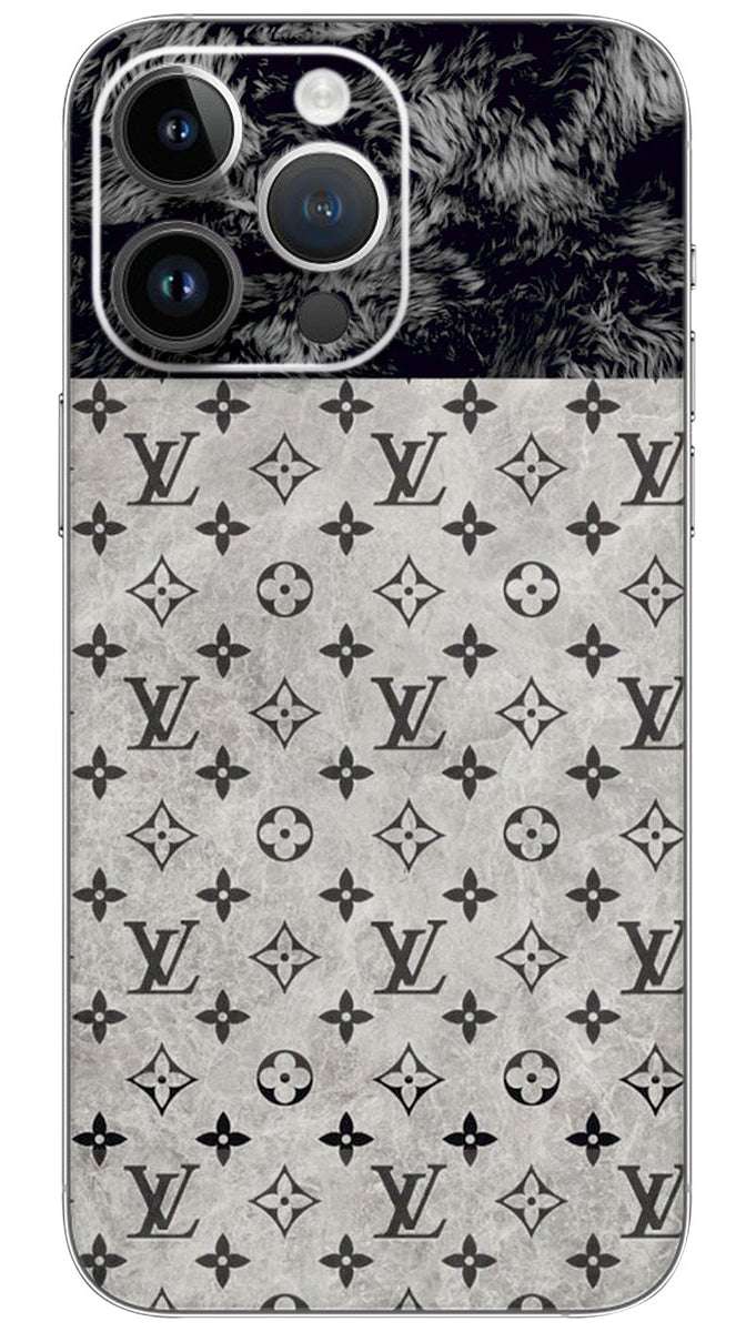 Luxurious Louis Vuitton Black Fur  Mobile Skin Wrap