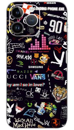 Luxury brands pattern  Mobile Skin Wrap