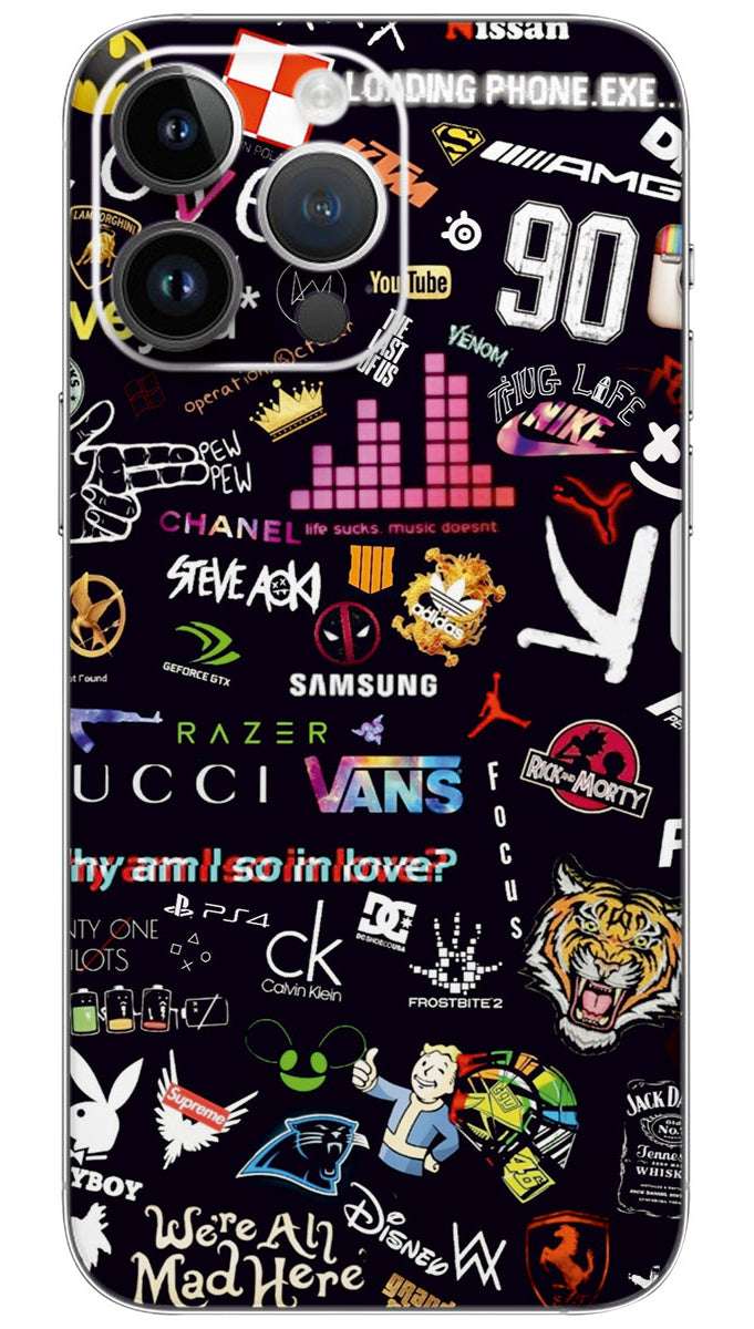 Luxury brands pattern  Mobile Skin Wrap