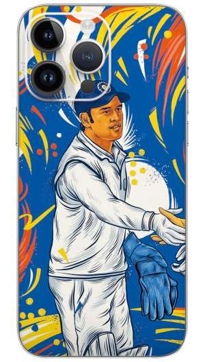 Mahendra Singh Dhoni  vector art Mobile Skin Wrap