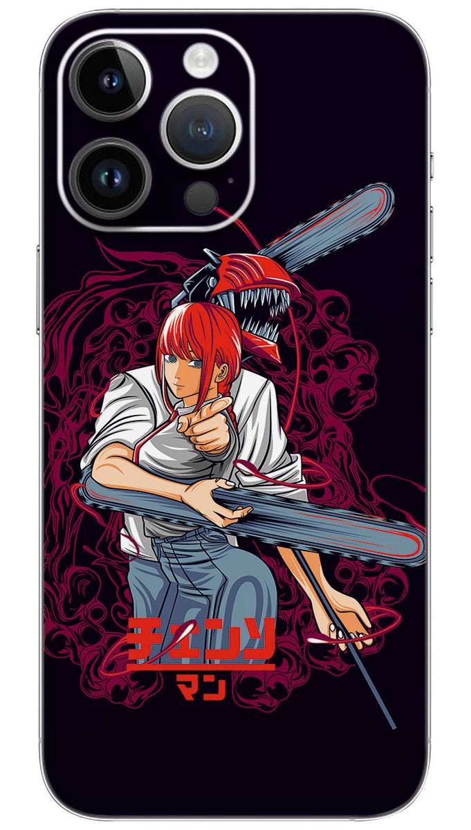 Makima X Denji Chainsaw Man Mobile Skin Wrap