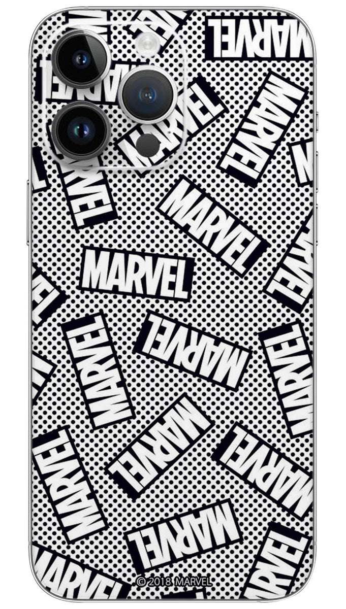 Marvel balck and white  Mobile Skin Wrap