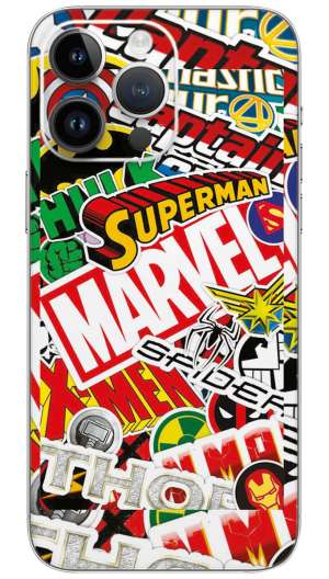 Marvel Comics design  Mobile Skin Wrap
