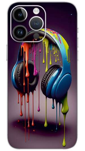 Melting Headphones Mobile Skin Wrap