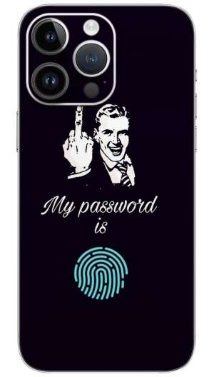 middle finger Is my password quotes Mobile Skin Wrap