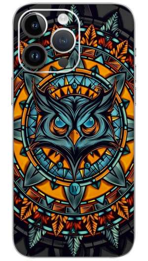 Mighty owl pattern Mobile Skin Wrap
