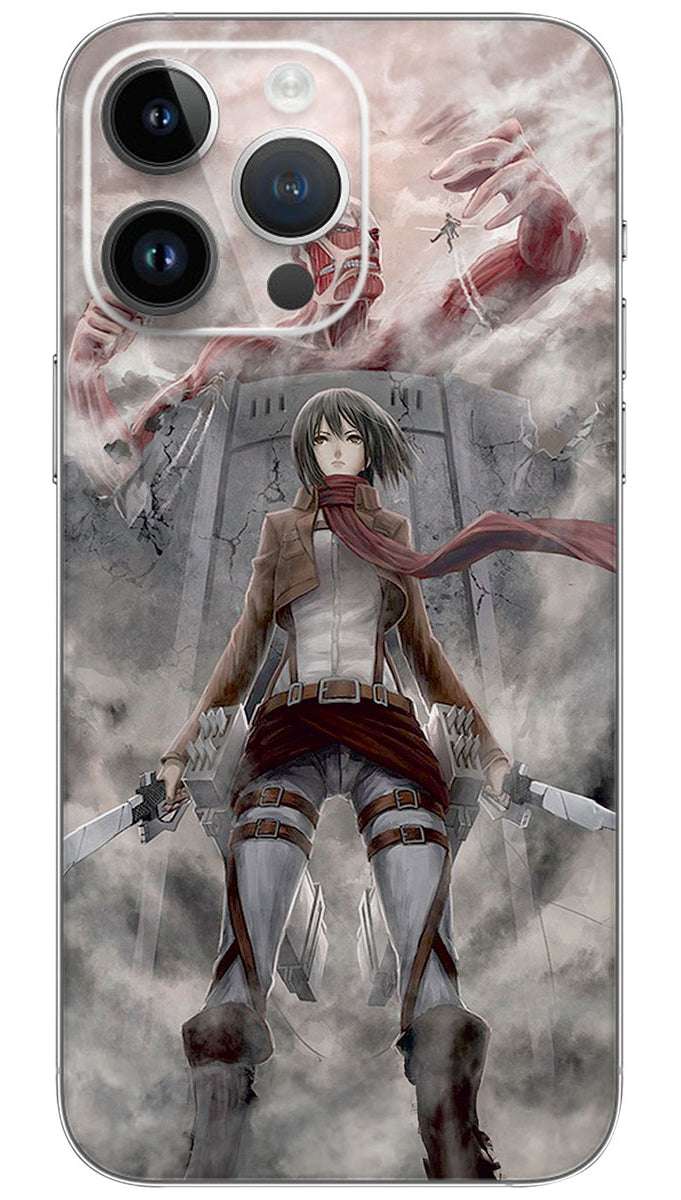 Mikasa ackerman anime Mobile Skin Wrap