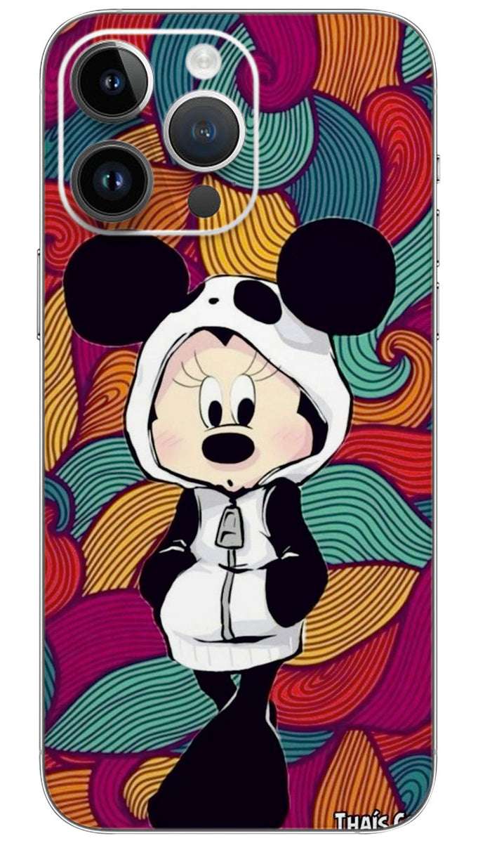 Minnie mouse cartoon  Mobile Skin Wrap