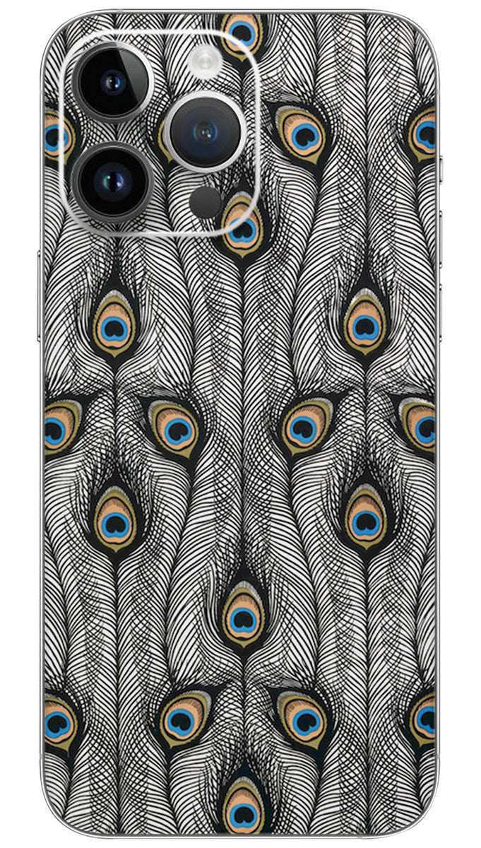 Modern Art Peacock Feather pattern Mobile Skin Wrap