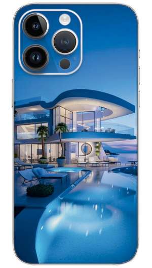 Modern minimalist round and curved Mobile Skin Wrap