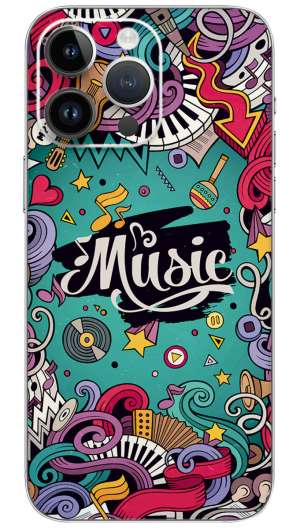 Music ART BACKGROUND Mobile Skin Wrap