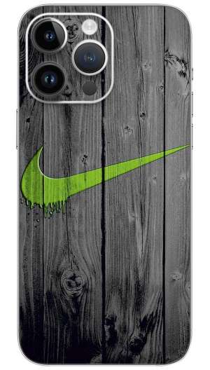 Nike on wooden texture pattern Mobile Skin Wrap