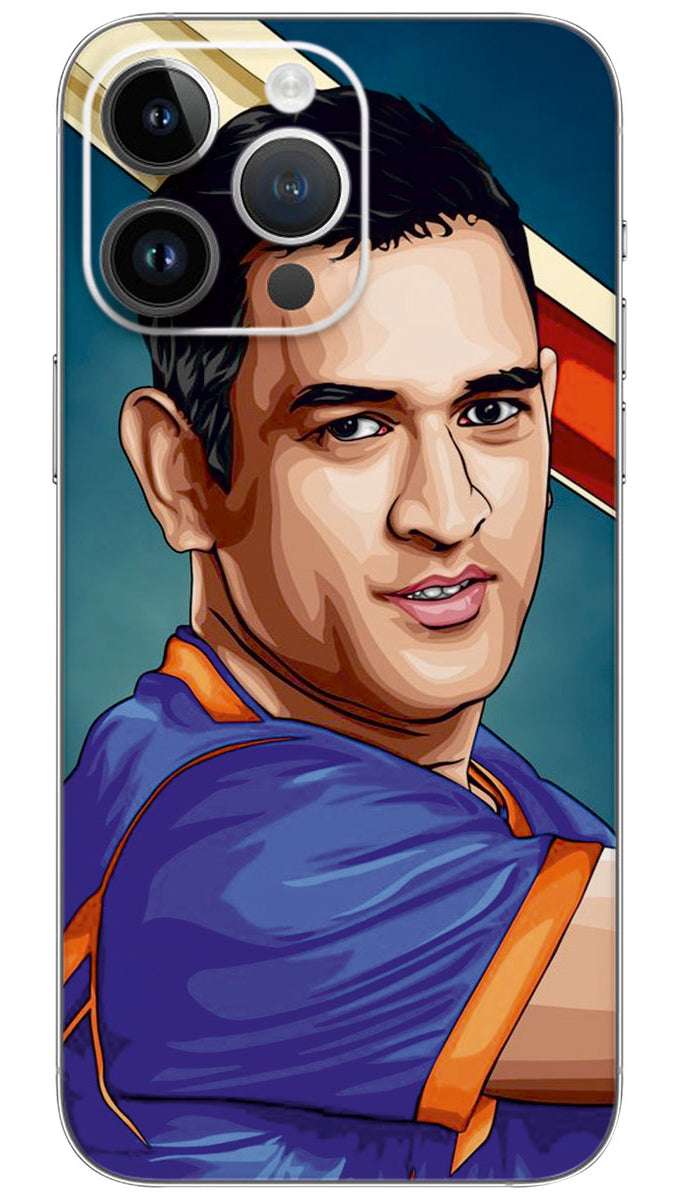 Oli painting of m s dhoni  Mobile Skin Wrap