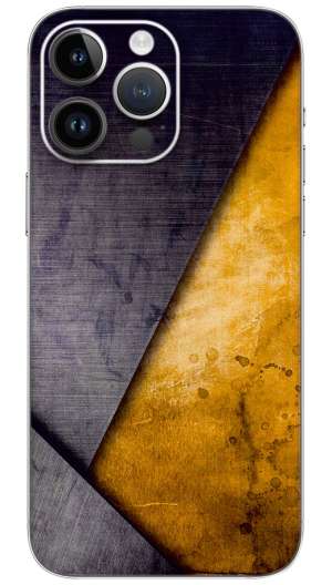 Orange and black grunge abstracT Mobile Skin Wrap