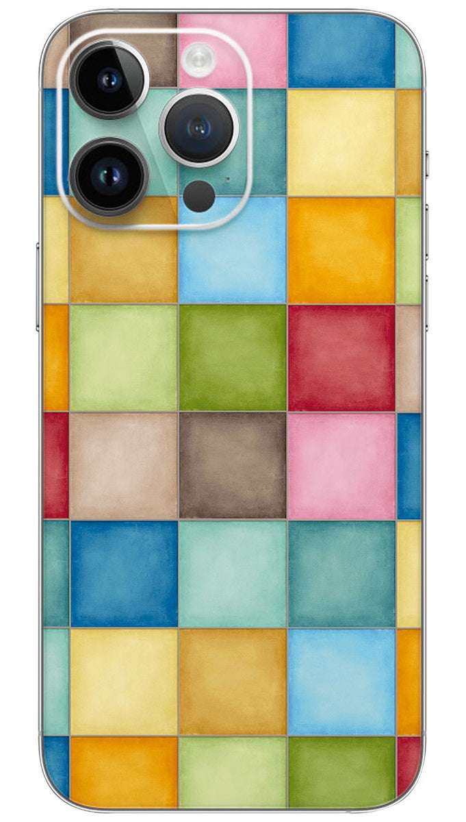 Pastel Squares Abstract Mobile Skin Wrap