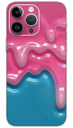 Pink and blue liquid Mobile Skin Wrap