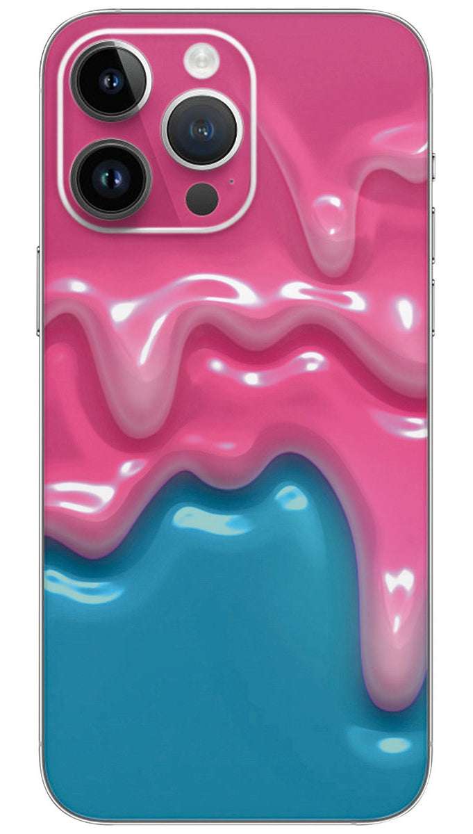 Pink and blue liquid Mobile Skin Wrap