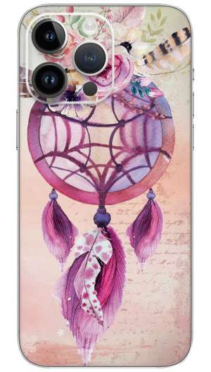 Pink Dream catcher  Mobile Skin Wrap