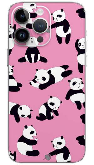 Pink Panda  Mobile Skin Wrap