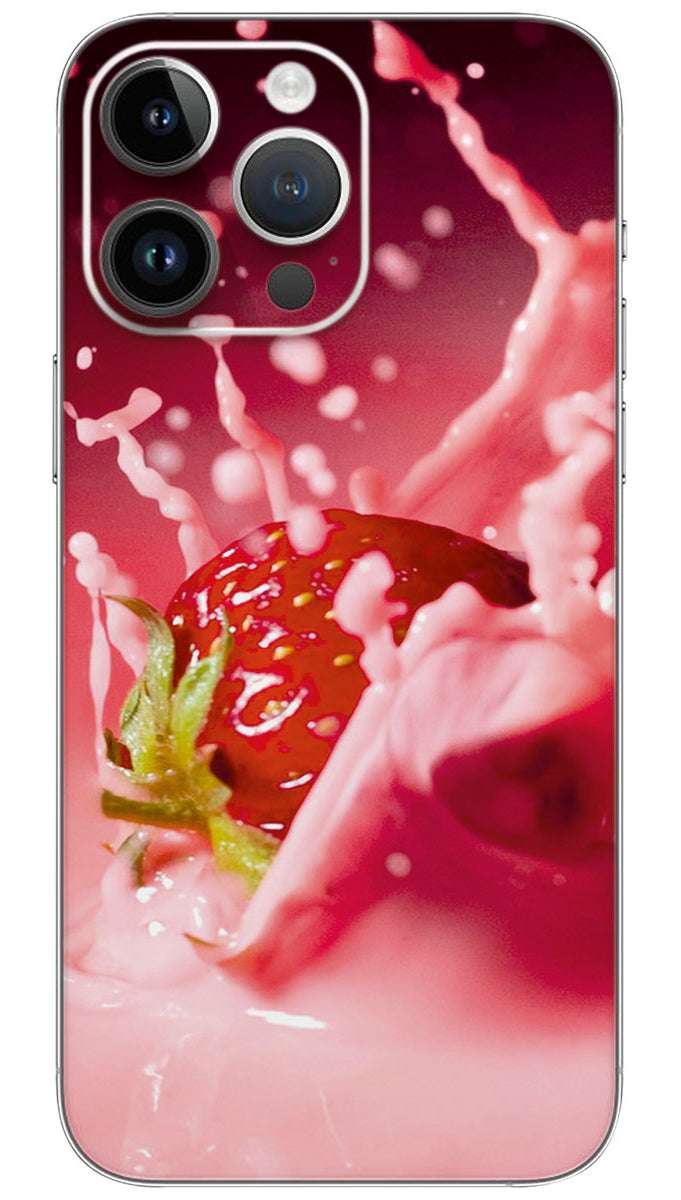 Pink strawberry  Mobile Skin Wrap