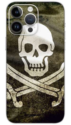 Pirate flag  skul Mobile Skin Wrap