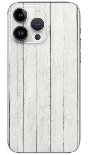 Pristine White Wooden Texture pattern Mobile Skin Wrap