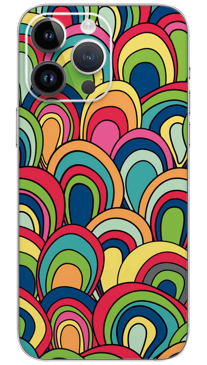 Psychedelic waves seamless pattern Mobile Skin Wrap