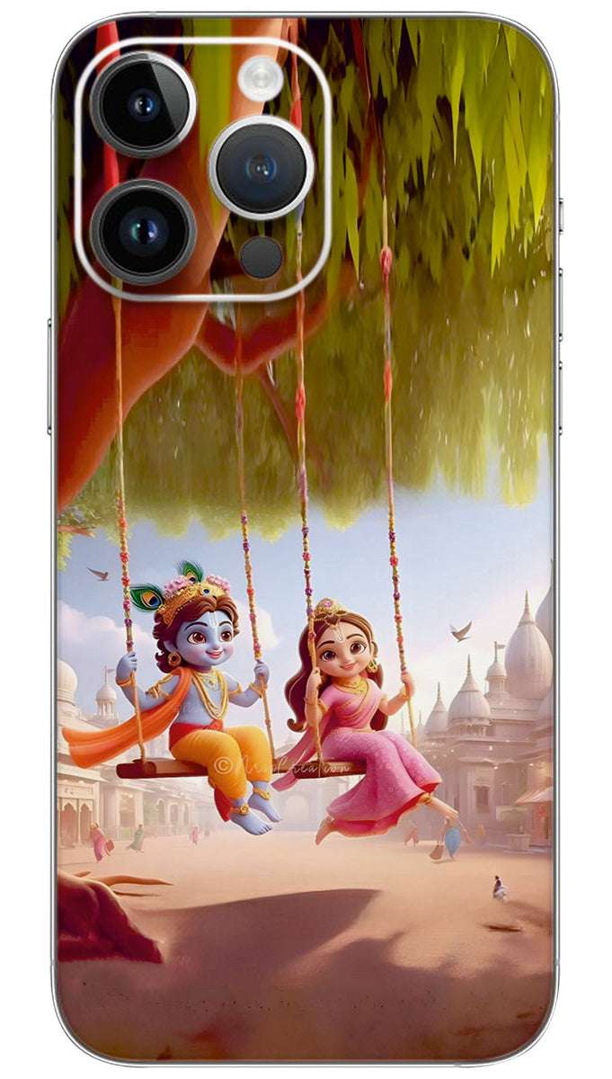RADHA KRISHNA HINDU GOD Mobile Skin Wrap