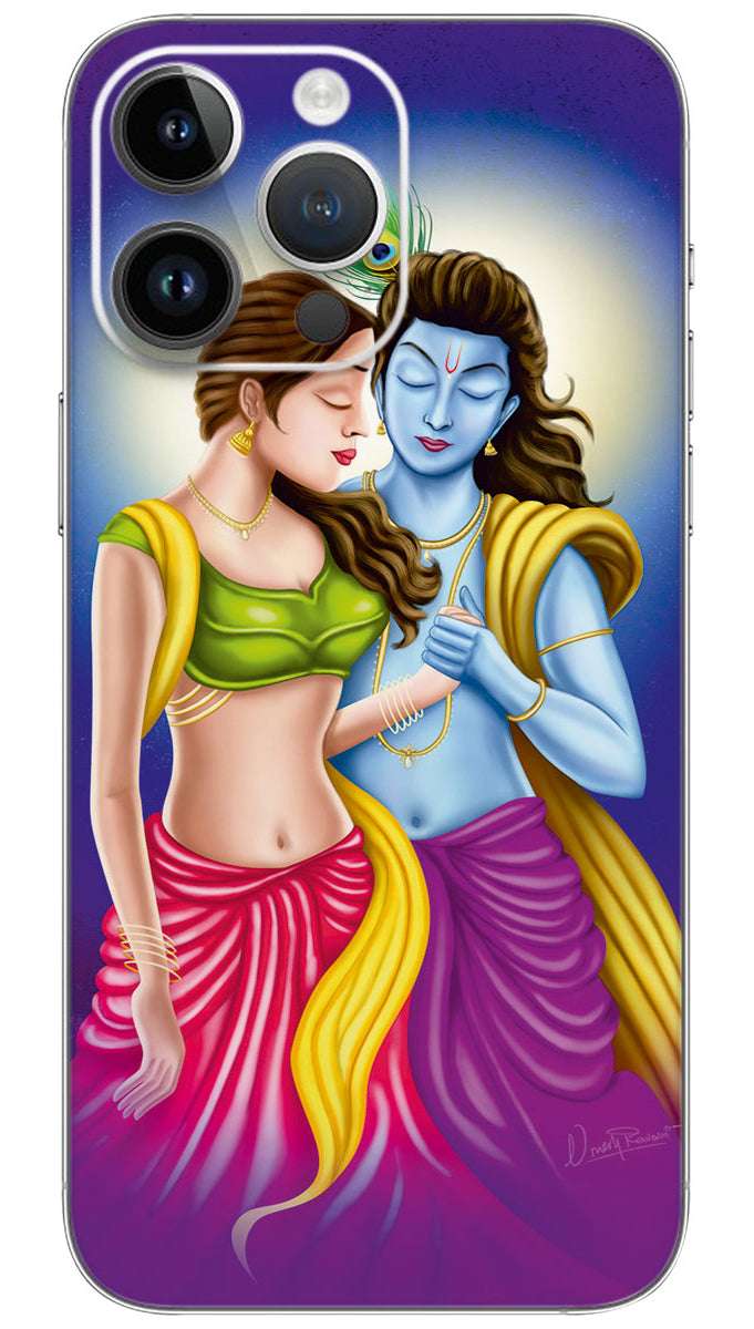 RADHE KRISHNA GOD Mobile Skin Wrap