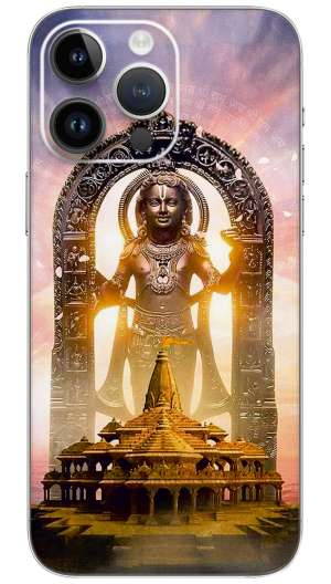 RAM LALA WITH AYODHYA TEMPLE Mobile Skin Wrap