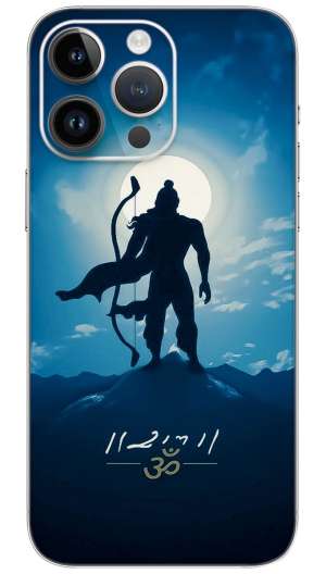 RAMA WITH BLUE BACKGROUND Mobile Skin Wrap