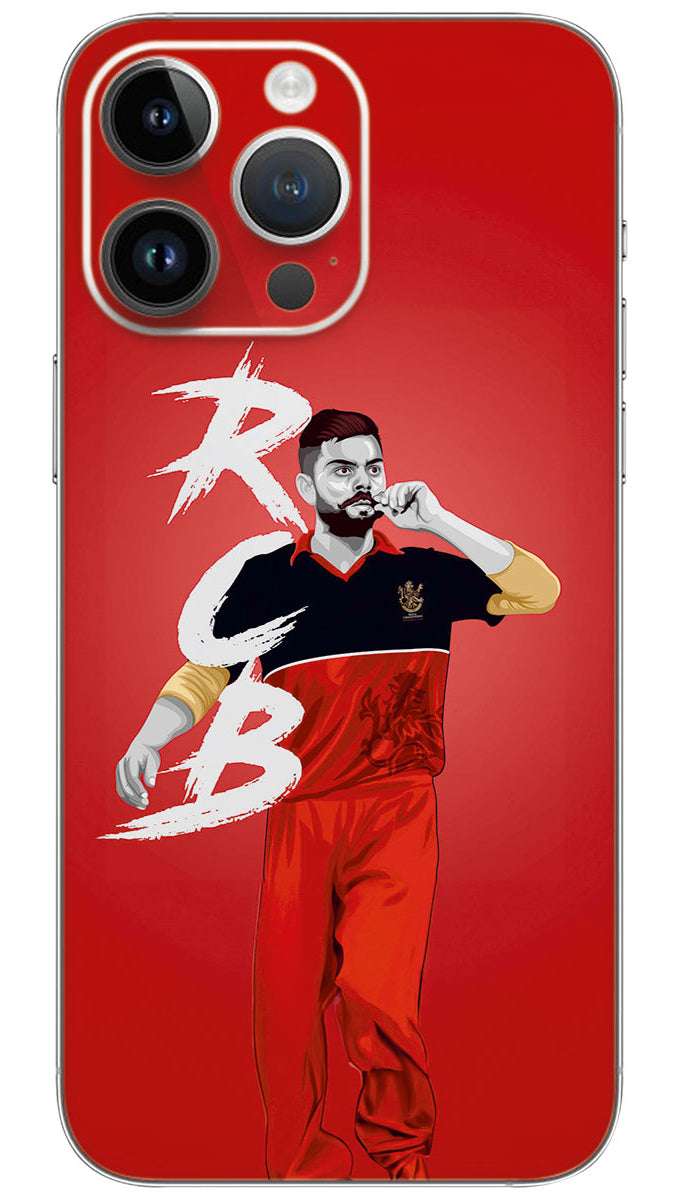 RCB KING VIRAT KOHLI ART Mobile Skin Wrap