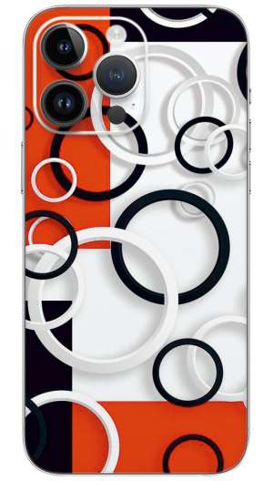 RED AND WHITE TWIST 3D PATTERN Mobile Skin Wrap