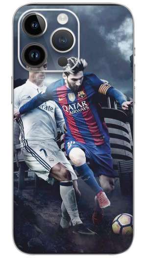 Ronaldo Vs Lionel Messi Football Mobile Skin Wrap