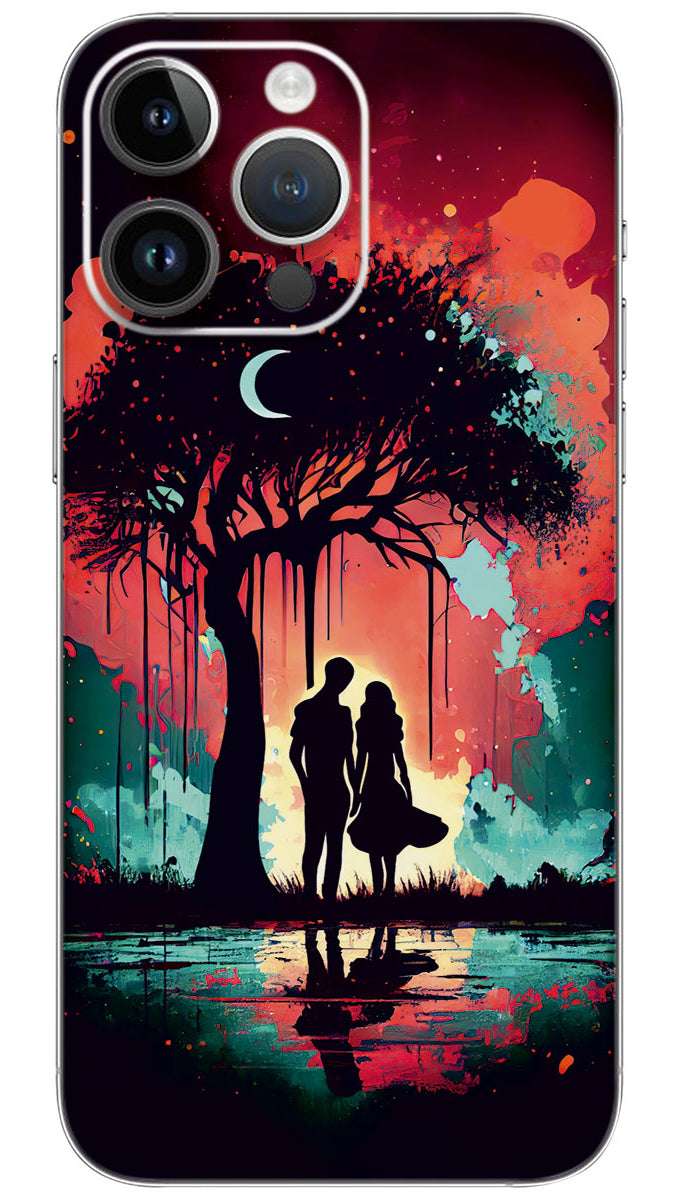 Shoot the moon WITH COUPLE Mobile Skin Wrap
