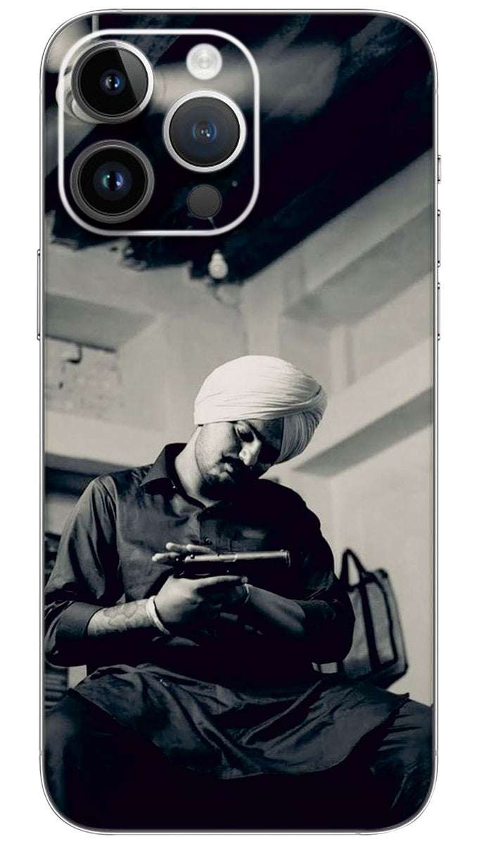 Sidhu moosewala with gun  Mobile Skin Wrap