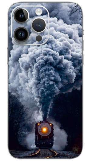 Smokey Train Steam Train Roaming on The Tracks Mobile Skin Wrap