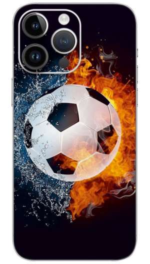 Soccer Fire Ball & Water Mobile Skin Wrap
