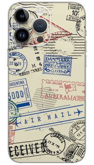 Stamp Immigration passport pattern Mobile Skin Wrap