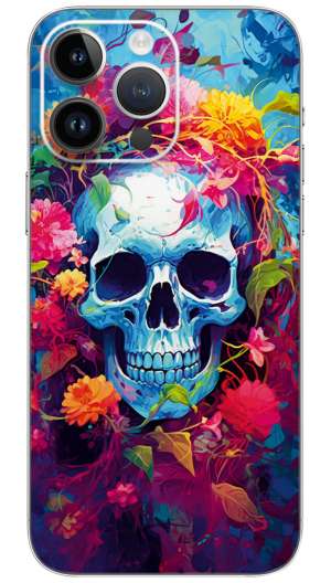 Sugar skull design Mobile Skin Wrap