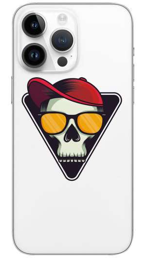 Sukll with sunglasses  Mobile Skin Wrap