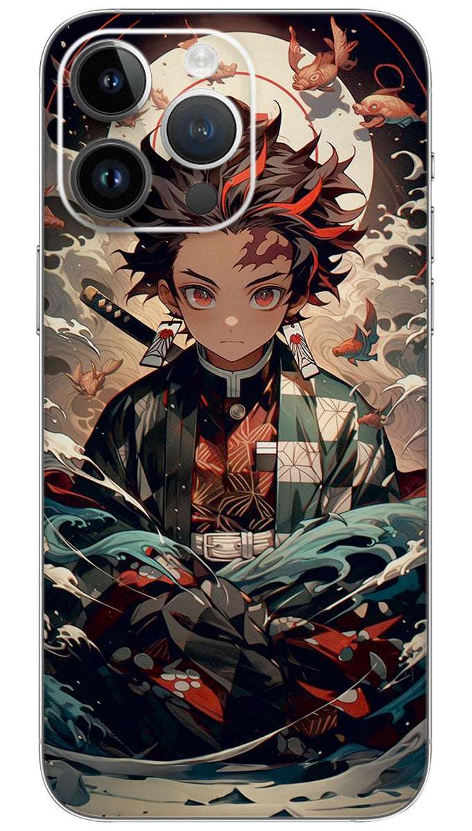 Tanjiro Kamado anime Mobile Skin Wrap